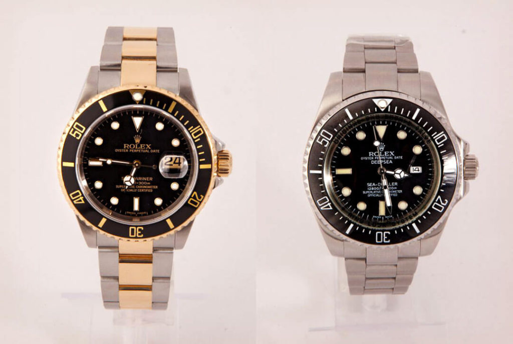 Fausse et vraie rolex